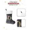 Aoibox 20 Inch Monogrammed Christmas Stocking Red Letter Plush Cotton 1 Piece Large Soft Holiday Fireplace Hanging Xmas Decoration - 3 of 4