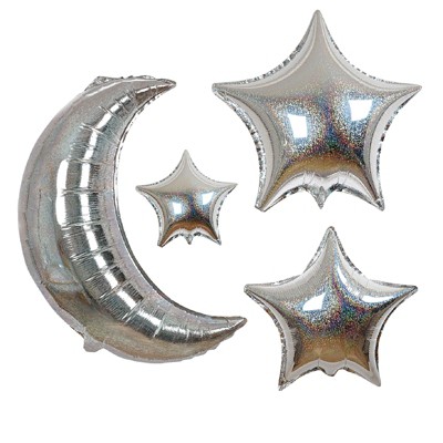 Meri Meri Moon & Star Foil Balloons