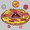 Men's Design By Humans Pizza Ufo By fathi_dhia T-Shirt - 2 of 4
