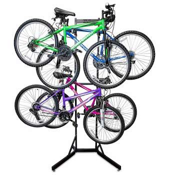 RaxGo Freestanding 4 Bike Rack, Bicycle Garage Storage Vertical Stand