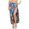 LA LEELA Women's Beach Wrap Bikini Swimwear Cover up Bathing suit Summer Wraps Swimsuit Sarong Skirts for Women One Size Blue, Leaf - 3 of 4