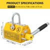 Magnetic Lifter, 880 LBS Capacity Steel Lifting Magnet with Release, Permanent Lift Magnets for Hoist,Used in Shop Crane, Lifting Plate Steel, Board - 3 of 4