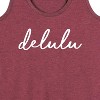 Women's - Instant Message - Delulu Cursive Graphic Racerback Tank - 2 of 4