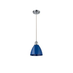 Plymouth Dome - 1 Light Cord Hung Mini Pendant In Industrial Style-11.25 Inches Tall and 7.5 Inches Wide - 1 of 1