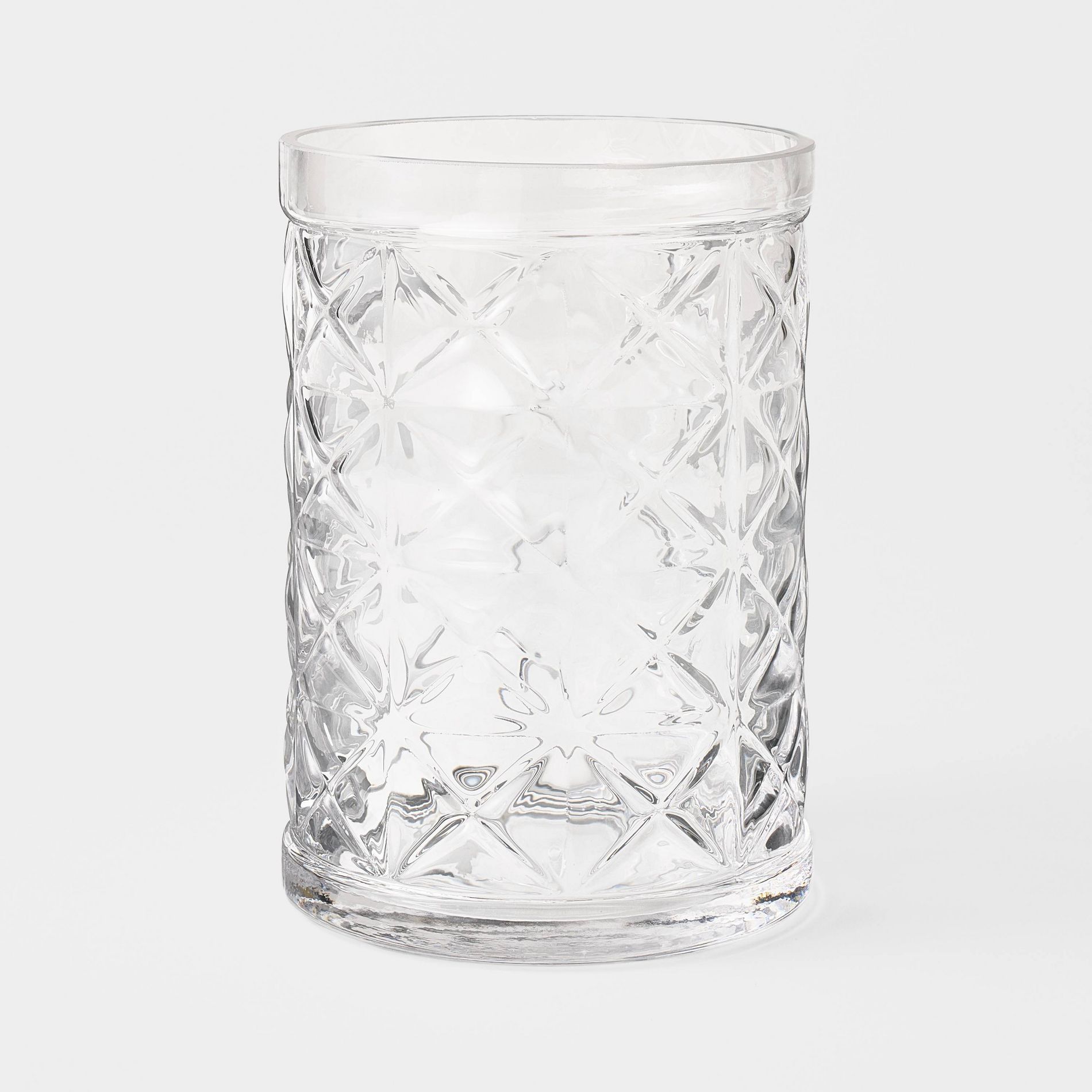 Small Etched Glass Hurricane - Threshold™ designed with Studio McGee