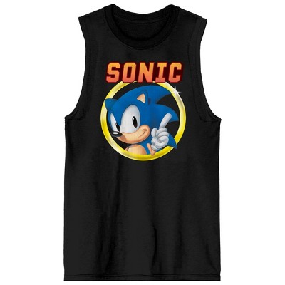 Sonic The Hedgehog Gold Ring Distressed Art Crew Neck