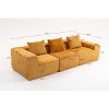 GDFStudio Aly Modular 111.41" Corduroy Fabric and Compressed Foam Sectional Sofa - 3 of 4