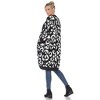 Maternity Leopard Print Open Front High Pile Fleece Coat -White Mark - 4 of 4
