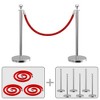 TinyHomie Stainless Steel Posts with Velvet Ropes for Events, Hotels, and Theaters - 2 of 4