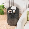 Maggift Patio End Tables, 2PCS Modern Cutout Patio Accent Table, Iron Side Table Weather Resistant, Iron Frame Patio Furniture, Black 14.5"*19.25" - 4 of 4