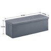 VECELO Folding Storage Ottoman Bench, Versatile Shoestool & Footstool, Bedroom Bench with Storage, Holds up to 660 lb - 3 of 4