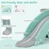 Safstar 3-in-1 Kids Slide Rocking Horse Set Convertible Toddler Slide w/ Basketball Hoop - 3 of 4