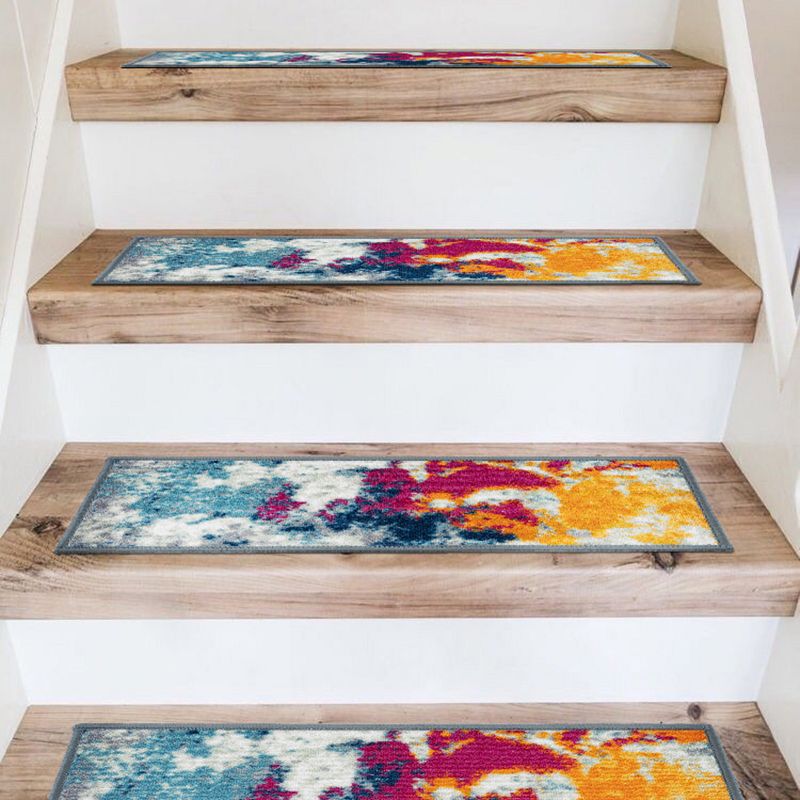 World Rug Gallery Modern Abstract Non-Slip Stair Treads, 5 of 10