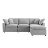 VYNXARIA Down Filled Upholstery Convertible Sectional Sofa, L Shaped Couch with Reversible Chaise£¬Light Gray - 3 of 4