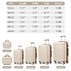 NAYSAYE Bag and Luggage Sets Premium Hardshell with Scratch Resistance with TSA Lock and Double Spinner Wheels for Travelers, White, 18.5"*12.5"*30" - 3 of 4