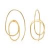 Ross-Simons 14kt Yellow Gold Curled Wire Drop Earrings - 3 of 4