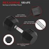 Coucheta Rubber Coated Hex Dumbbell Weight Set, Exercise & Fitness Dumbbells, 35Lbs Pairs for Muscle Toning, Strength Building & Full Body Workout - 4 of 4