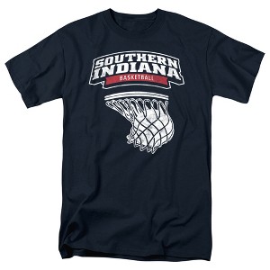 University Of Southern Indiana Basketball Hoop Adult T-Shirt Navy - 1 of 4