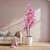 Cherry Blossom Artificial Tree – Fake Flower Tree for Indoor Use, Available in 59in (150cm) & 71in (180cm), Single & Double Pole Designs - 3 of 4
