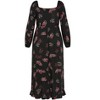 Women's Plus Size Cassie Floral Maxi Dress - black | CITY CHIC - 2 of 3