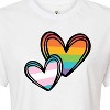 Women's - Instant Message - Rainbow And Trans Flag Hearts Cropped Graphic T-Shirt - 2 of 4