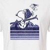 Women's - Peanuts - Snoopy Woodstock Ski Stripes Cropped Graphic T-Shirt - 2 of 4