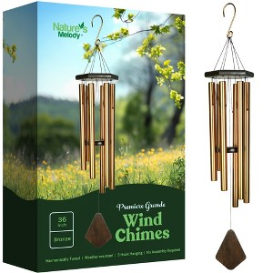 Nature's Melody Premiere Grande Wind Chimes - 6-Tube E Pentatonic Scale Outdoor Windchime - 1 of 4