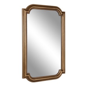 Kate and Laurel Kinsman Rectangle MDF Scallop Mirror, 24x36, Gold - 1 of 4