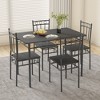 Dyonery Dining Table Set for 4, 5-Piece Rectangular Kitchen Table Chair Set for Small Space,Dinette,Apartment - 2 of 4