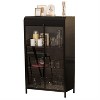LunaLulinlk 47.6" Tall Metal Storage Cabinet, 4-Tier Display Cabinet with Open Shelves, Freestanding Steel Sideboard Buffet - 3 of 4