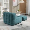 NicBex Modern Bean Bag Chair with Footrest, Comfy Lazy Sofa with Memory Foam for Dorm, Living Room, Green - 2 of 4