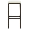 vidaXL Bar Stools with Cushions 2 pcs Brown Poly Rattan - 4 of 4