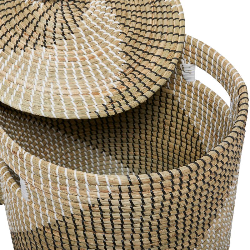 Set of 2 Contemporary Sea Grass Storage Baskets Brown - Olivia &#38; May, 4 of 7