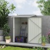 Outsunny Metal Garden Storage Shed Tool House with Sliding Door Spacious Layout & Durable Construction for Backyard, Patio, Lawn - 2 of 4