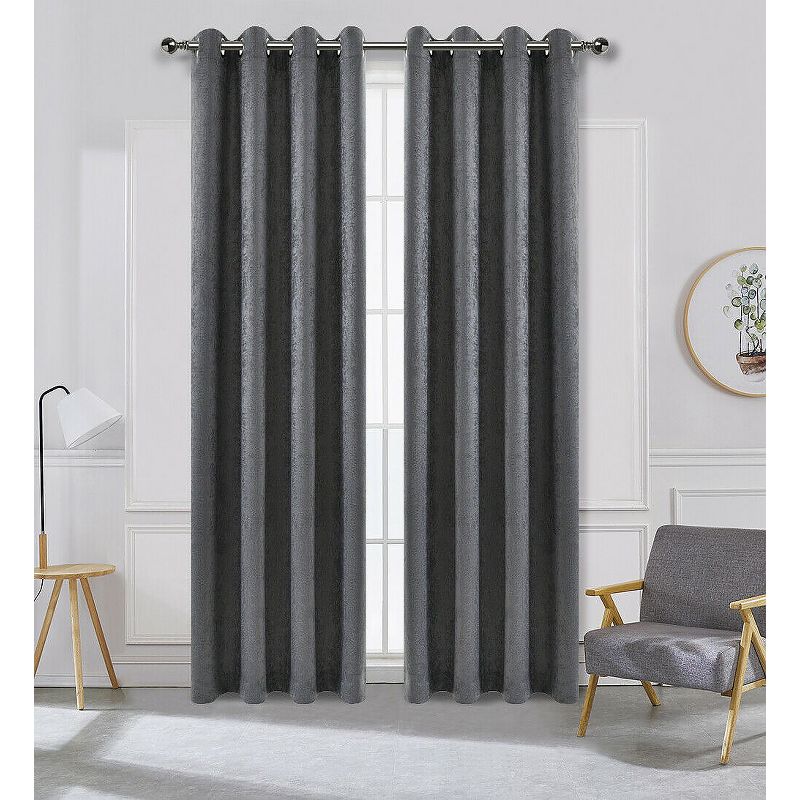 Kate Aurora Hotel Chic 2 Pack Light Filtering Grommet Top Window Curtains, 1 of 6