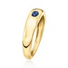 Pure Collection by Ross-Simons 0.30 Carat Oval Lab-Grown Sapphire Ring in 18kt Gold Vermeil Size 8 - 3 of 4