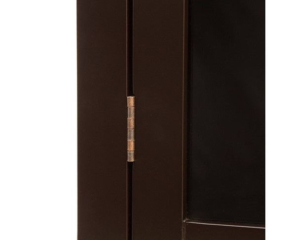 Wall Cabinet with Double Doors Espresso Brown - Glitzhome