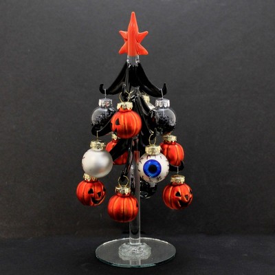 Ganz 8.0 Inch Halloween Tree With Hanging Ornaments Ball Ornaments Star Tree Sculptures