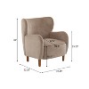 Christopher Knight Home Raven Indoor Wingback Velvet Upholstered Accent Chairs - 3 of 4