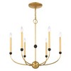 Livex Lighting Cortlandt 6 - Light Chandelier in  Natural Brass/Bronze - 4 of 4