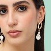 SOHI Women's Gold Snowball Drop Earrings - 3 of 3