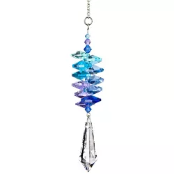Woodstock Chimes Woodstock Rainbow Makers Collection, Crystal Moonlight Cascade, 4.5'' Icicle Crystal Suncatcher CCMI