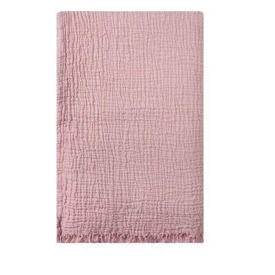 Sussex Home Muslin Blanket 4 Layers, Soft Bedspread, 100% Turkish Cotton Muslin Bed Cover, Reversible Coverlet, Brick, 91x95, Queen Size — фото 4