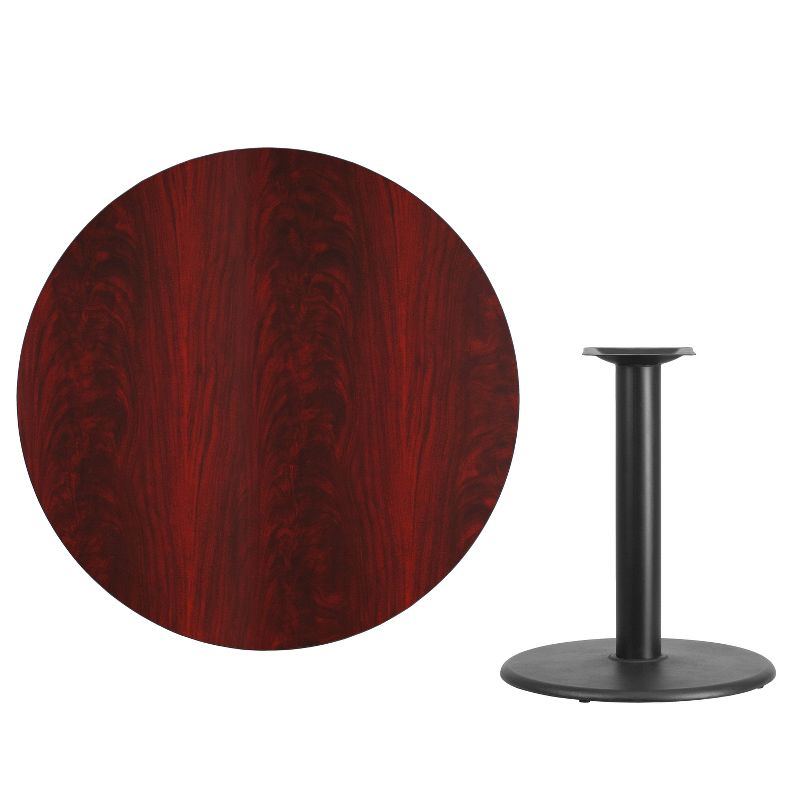 Flash Furniture 42'' Round Laminate Table Top with 24'' Round Table Height Base, 2 of 3
