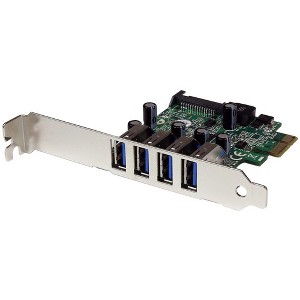 StarTech 4 Port PCIe SuperSpeed USB 3.0 Controller Card Adapter w/ UASP - 1 of 4
