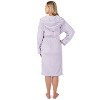 PAVILIA Women Robe with Hood, Fleece Plush Soft Long Hooded Robe, Fluffy Fuzzy Cozy Warm Bathrobe Shower Spa House - 2 of 4