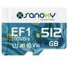 SANOXY 512GB Micro SD Memory Card – 100MB/s Speed, 4K Video Recording, UHS-I Compatible - 2 of 4