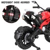 TopComfy Baby Walkers Kids Dirt Bike Ride On Toy With Training Wheels Hand Racing Foot Brake Soft PU Seat for Boys And Girls, Red, 38"*13"*22.4" - 3 of 4