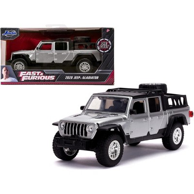 2020 Jeep Gladiator Pickup Truck Silver with Black Top "Fast & Furious" Movie 1/32 Diecast Model Car by Jada