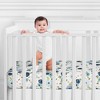 Sweet Jojo Designs Girl Jersey Knit Baby Fitted Crib Sheet Watercolor Floral Blue Green and Pink - 2 of 4